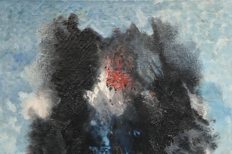 Obra "Crepúsculo", 73 X 53cm, óleo sobre tela com técnica mista (1966)(Foto: Reprodução)
