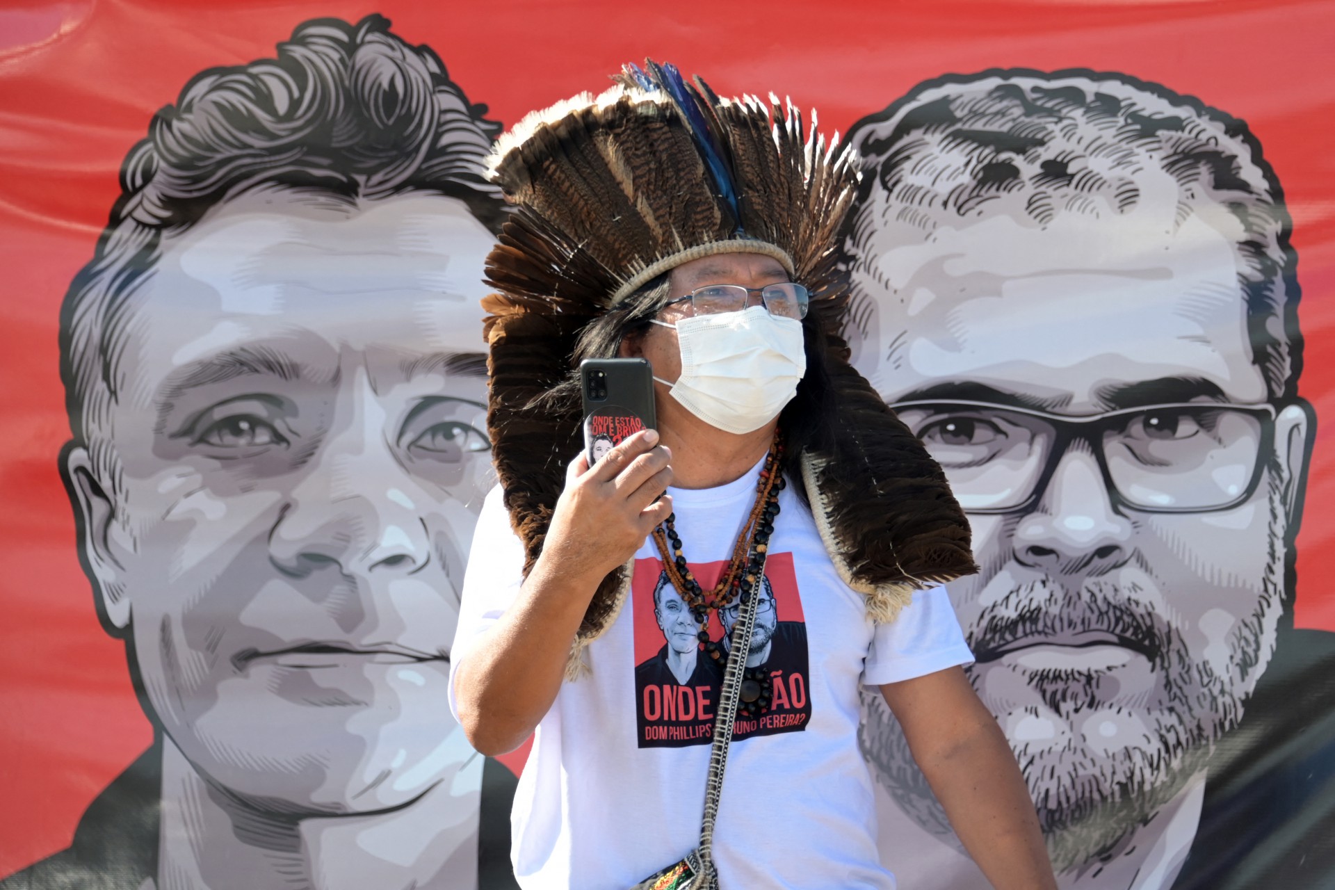 ￼DOM Phillips e Bruno Pereira atuavam em defesa 
da proteção de povos indígenas (Foto: EVARISTO SA / AFP)