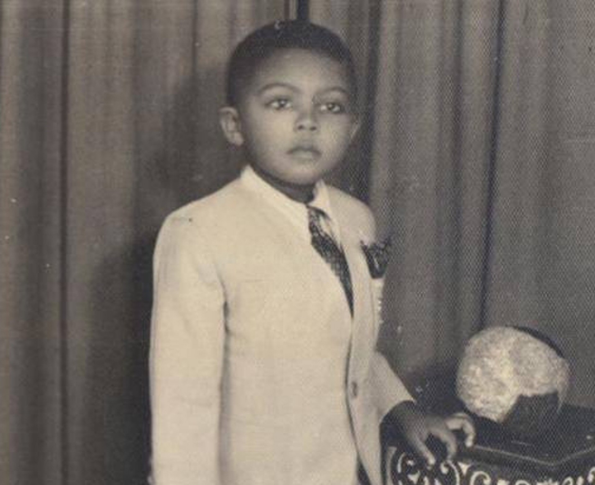 Gilberto Gil na sua infância; A imagem foi disponibilizada pelo Instituto Gilberto Gil na mostra digital "O Ritmo de Gil", do Google Arts and Culture(Foto: Instituto Gilberto Gil/Reprodução)