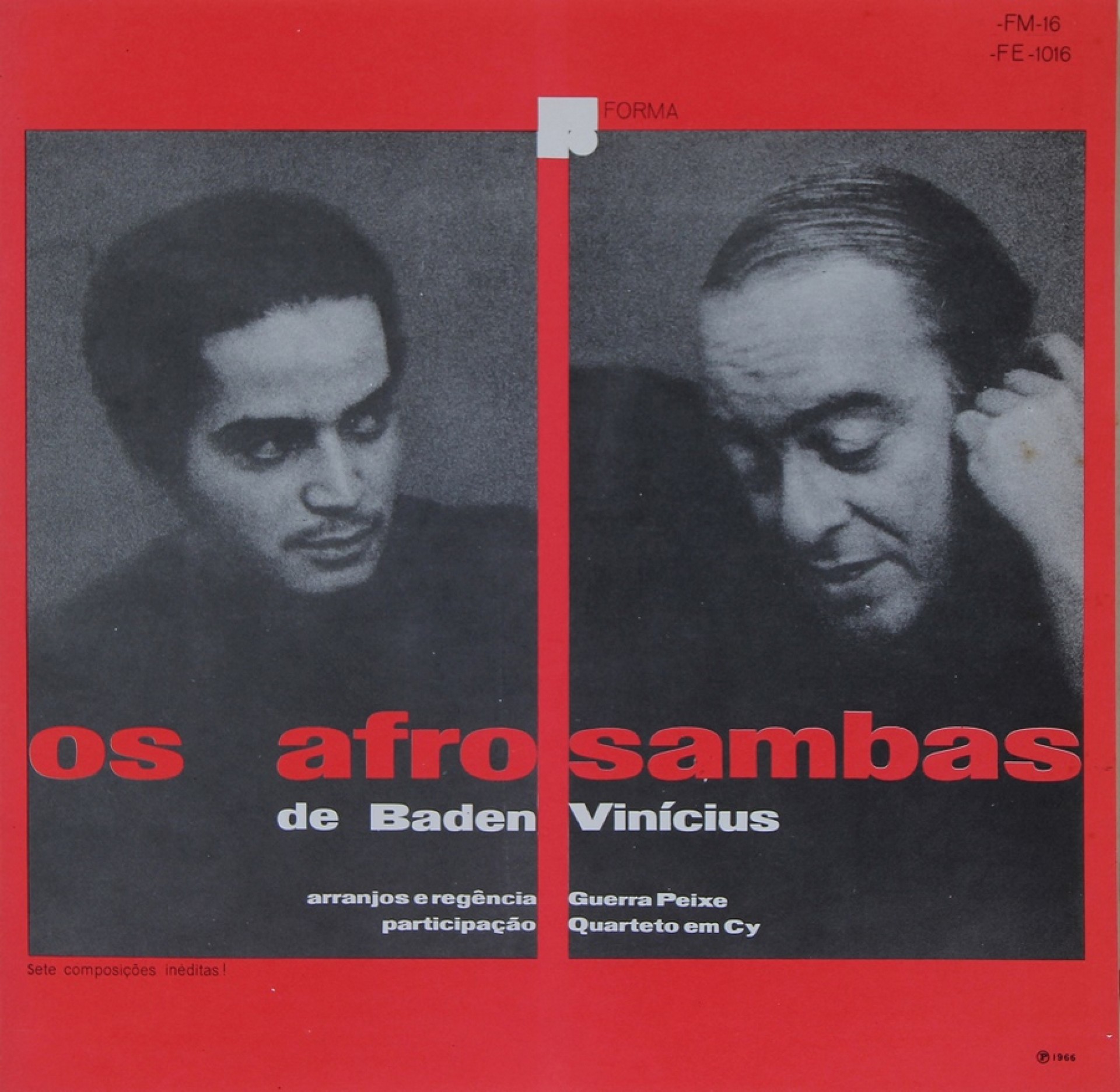 Capa do disco 'Os afro-sambas', de Baden Powell e Vinicius de Moraes (1966) (Foto: Divulgação)