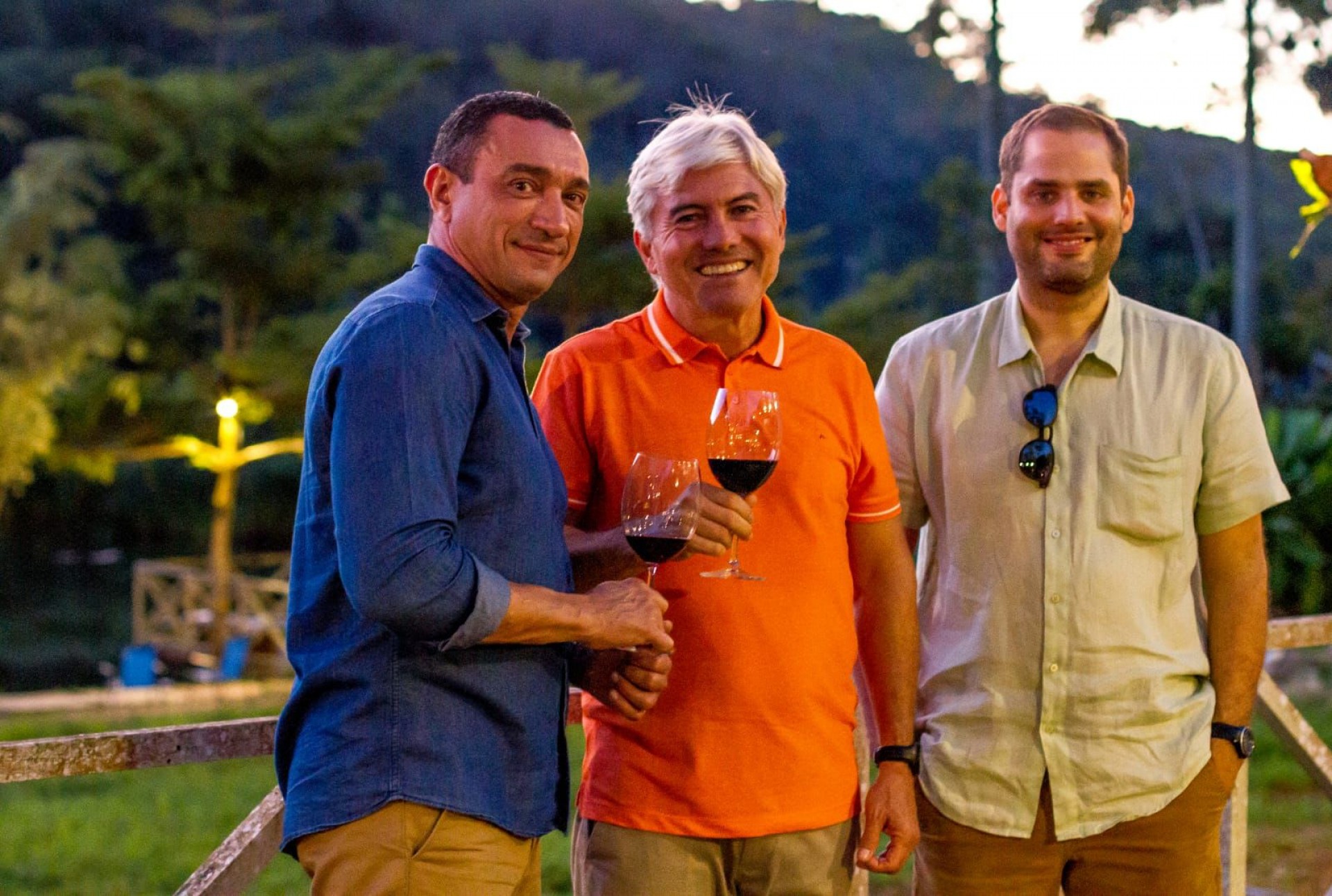 Edmundo Rodrigues, Luís Nunes e Flávio Sobral(Foto: Arquivo Pessoal)