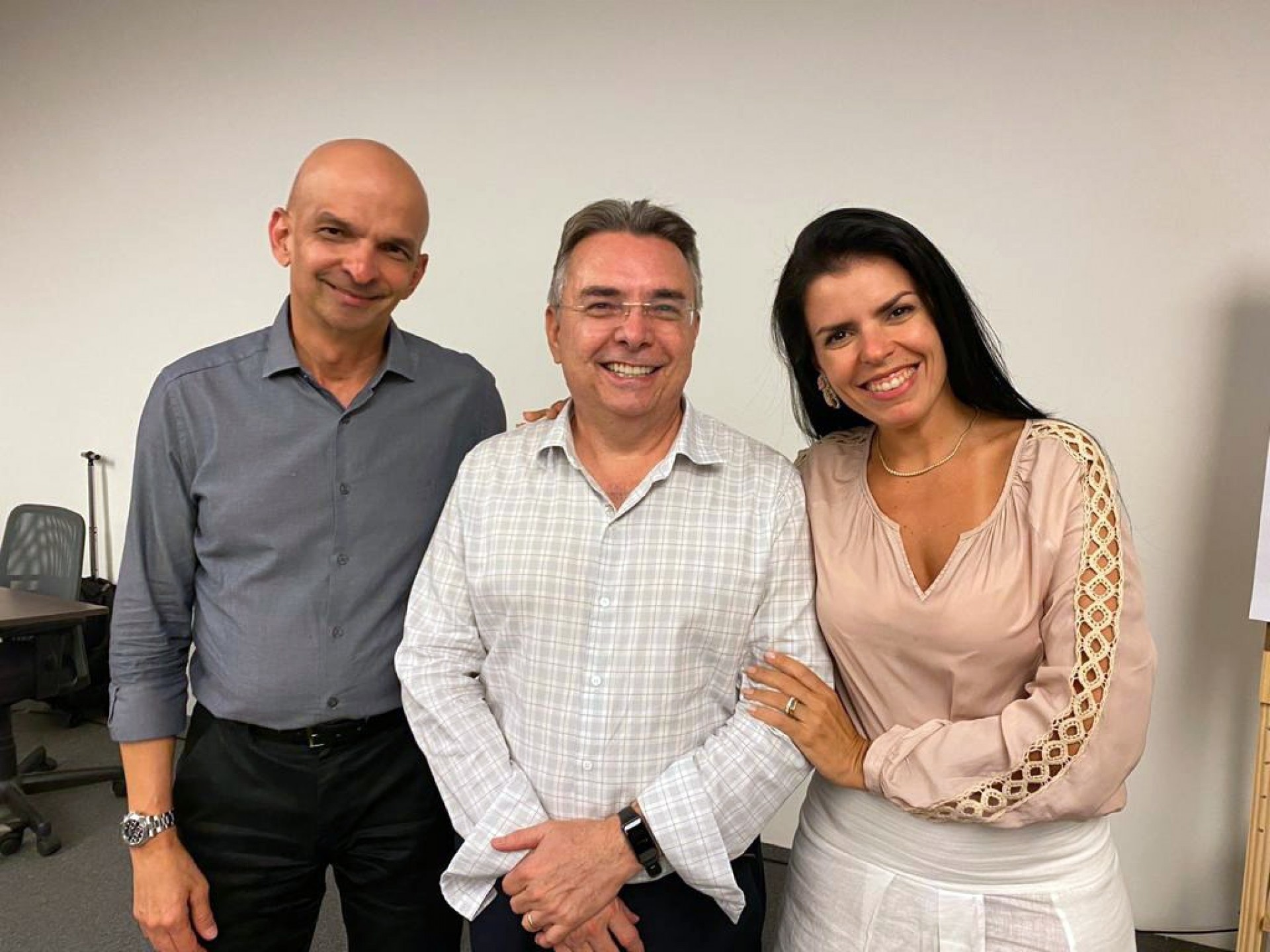 Ian Corrêa, Valdemar Barros e Aline Ferreira(Foto: Arquivo Pessoal)