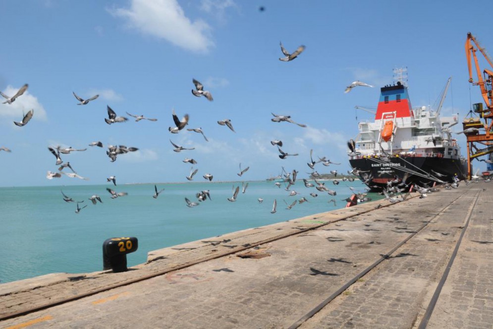 Terminal Marítimo do Porto do Mucuripe, em Fortaleza. Vulnerabilidade na segurança pode favorecer  tráfico de cocaína(Foto: Deyvison Teixeira - Datadoc O POVO)