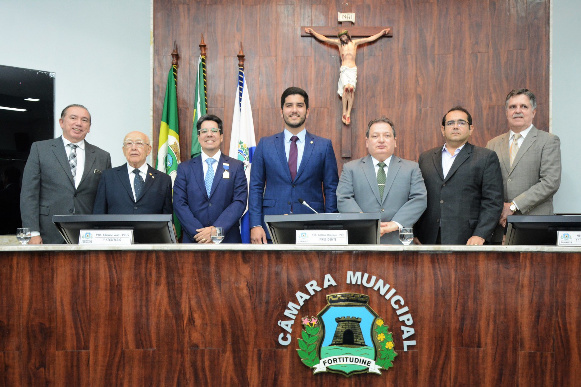 (Foto: ASM&F)Ubiratan Aguiar, Andrei Aguiar, Vereador Pedro França, Durval Vasconcelos, Roberto Medeiros e José Carlos Gama