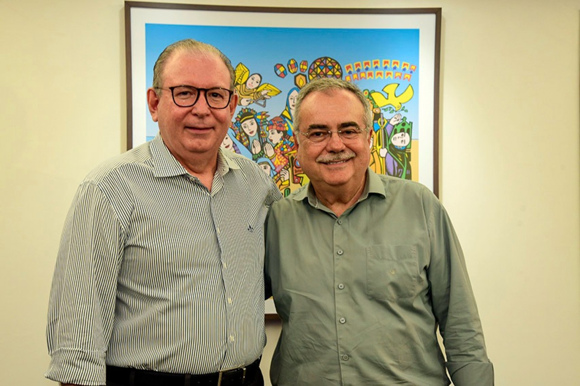 Presidentes unidos: Ricardo e Assis, igualmente, Cavalcante (Foto: Divulgação)