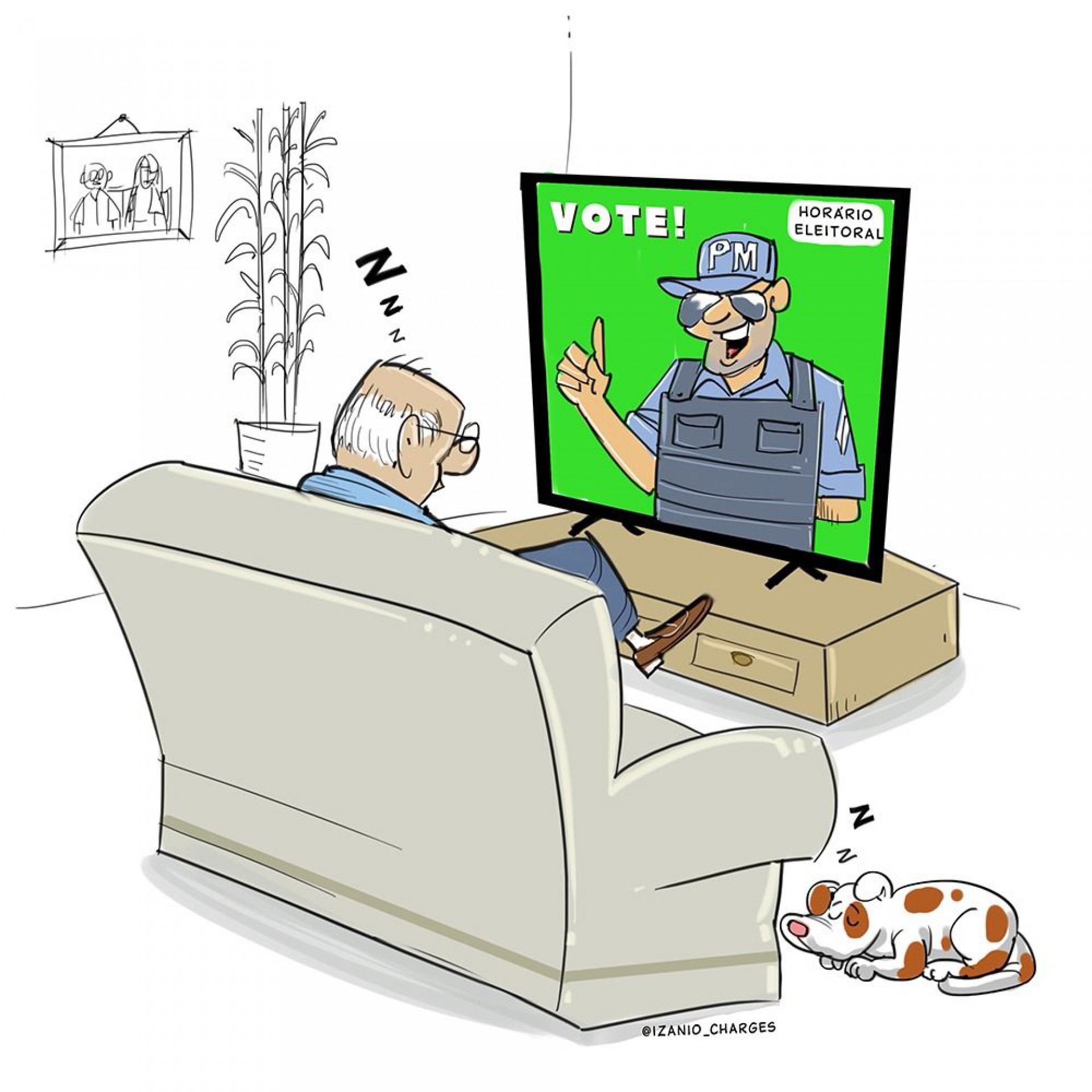 Charge por Izânio Façanha (Foto: Izânio Façanha)