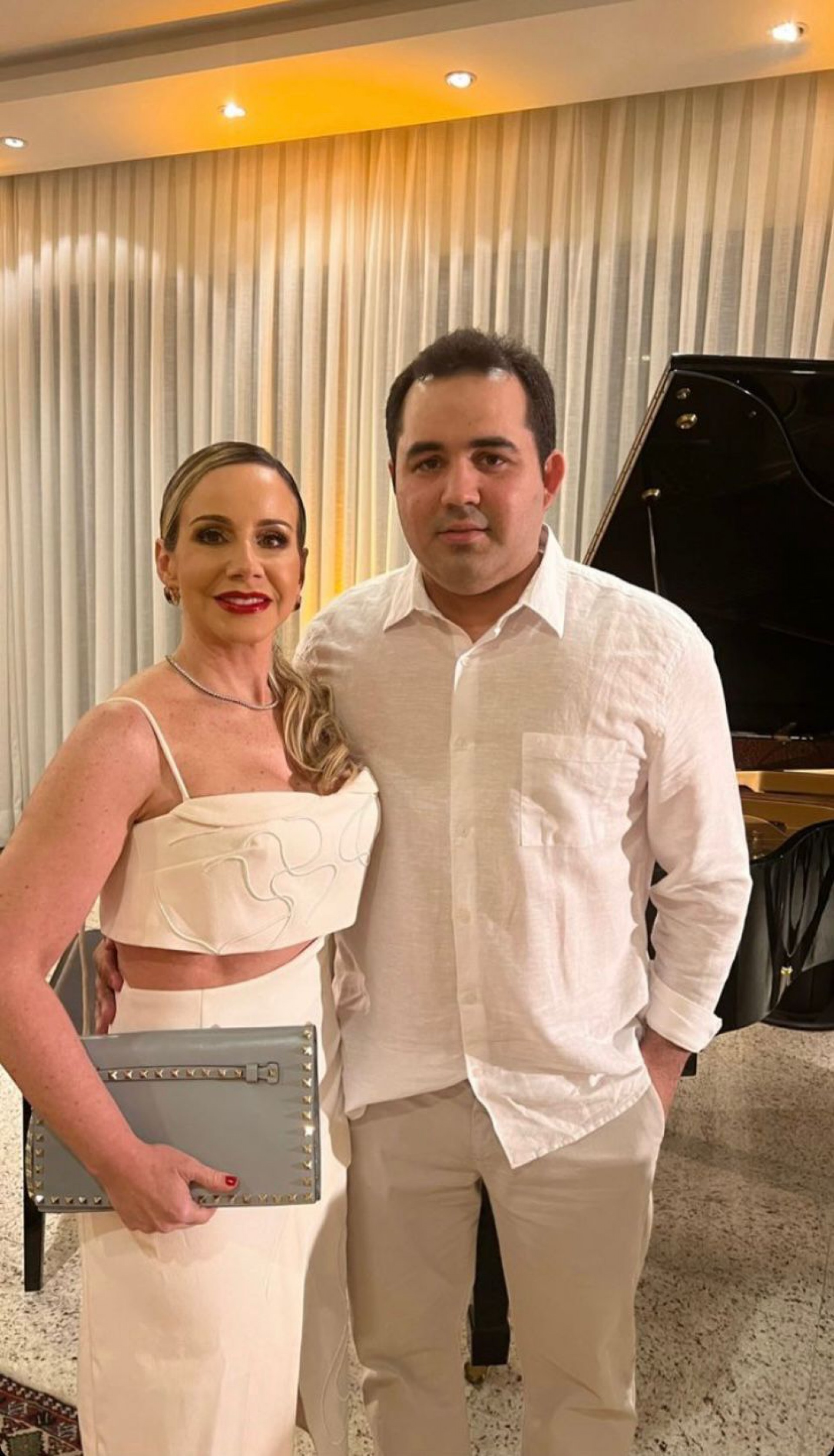 Maria Leopolda e Vitor Pinheiro: presenças no festão de Gisela Dias Branco Vieira(Foto: Arquivo Pessoal)