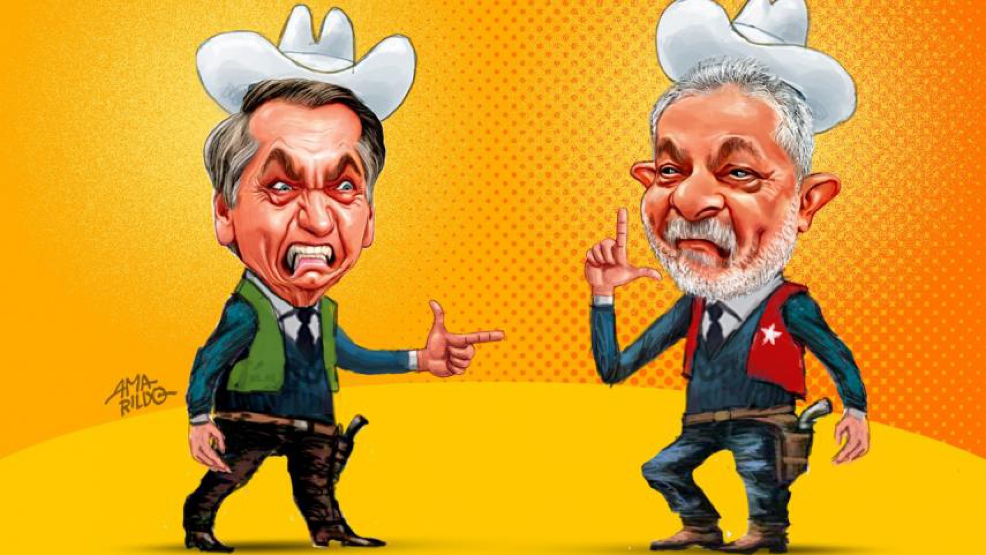 Bolsonaro e Lula: um segundo turno onde a mentira predomina (Foto: Amarildo)