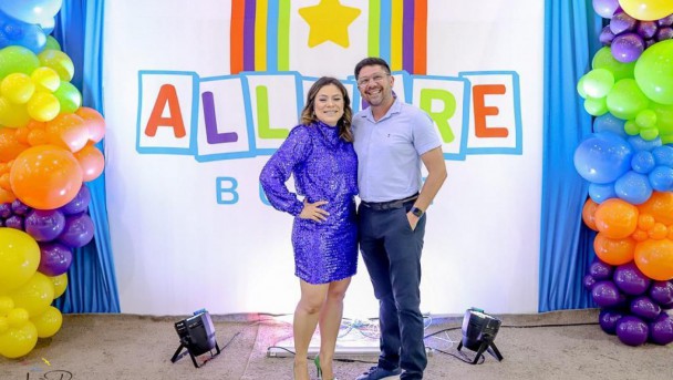 Emanuel Brasileiro e Flávia: inauguração do Allegre Buffet (Foto: divulgação)