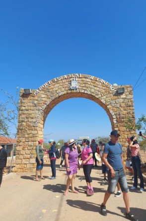 Entrada do Parque Estadual de Canudos (Foto: Regina Ribeiro )