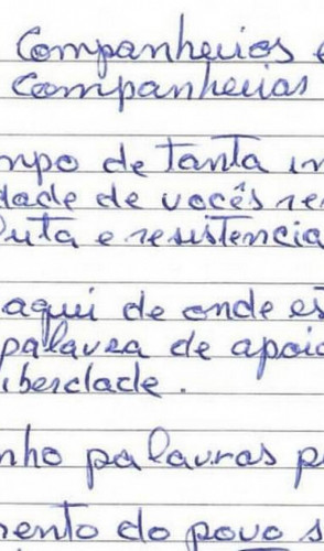 O namoro começou pouco antes da prisão de Lula. Enquanto estava impedida de realizar visitas, trocava cartas com ele.