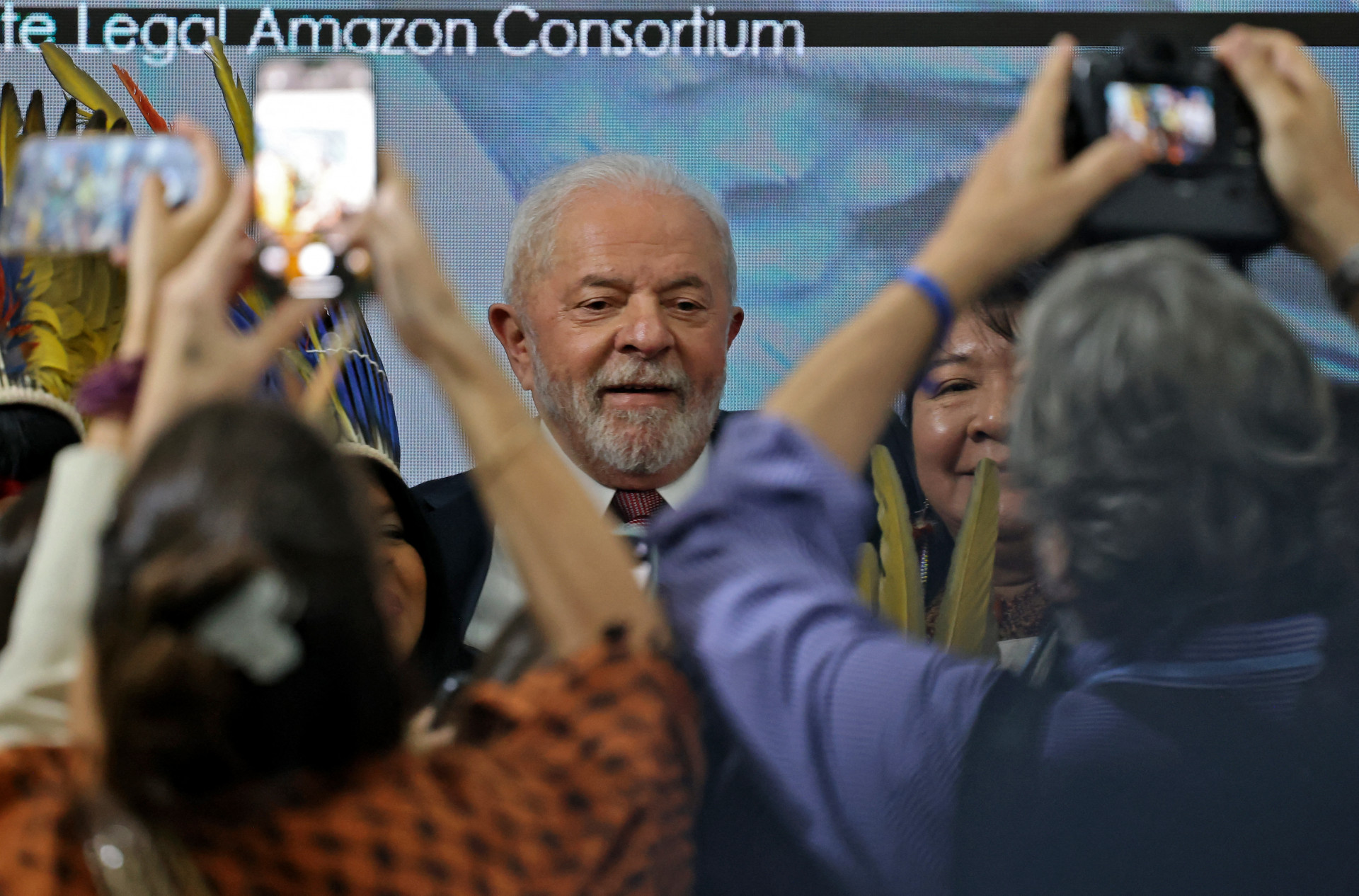 ￼LULA foi recebido com entusiasmo no Egito (Foto: JOSEPH EID / AFP)