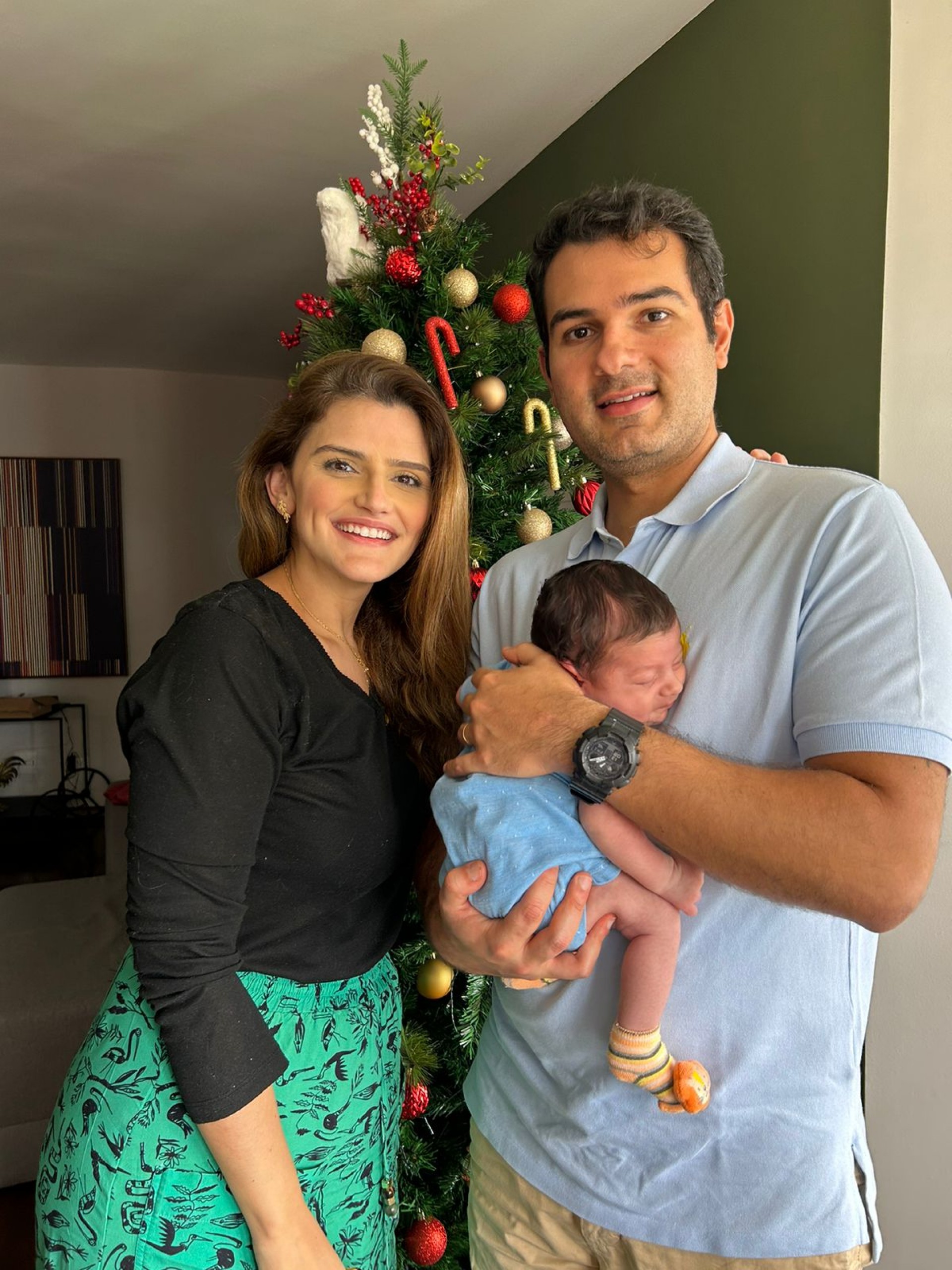 Casal Isabele e José Carlos com o filho José