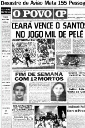 Capa histórica. O dia em que o Ceará venceu o Santos de Pelé(Foto: Acervo O POVO Doc)