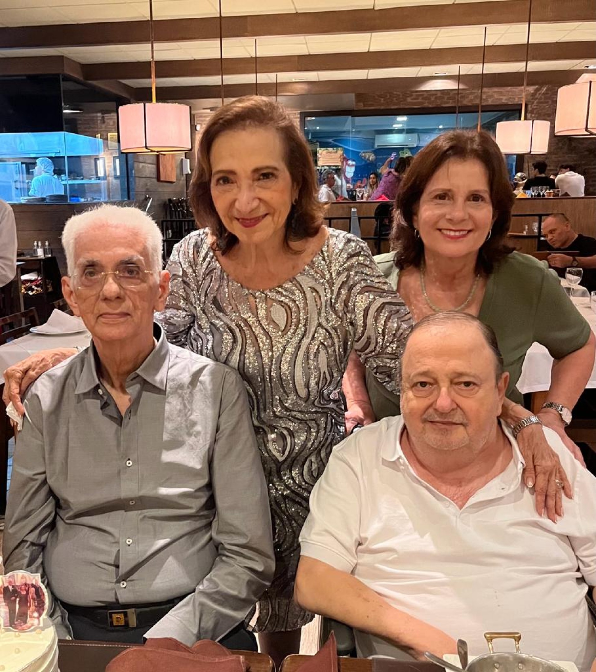 Casais Norma e José; Eliane e Francisco Tadeu Chehab