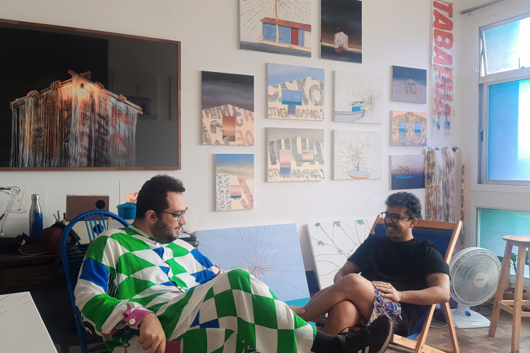 Exposição "Praia e Capital" tem curadoria de Lucas Dilacerda, com obras de Diego de Santos(Foto: Divulgação)