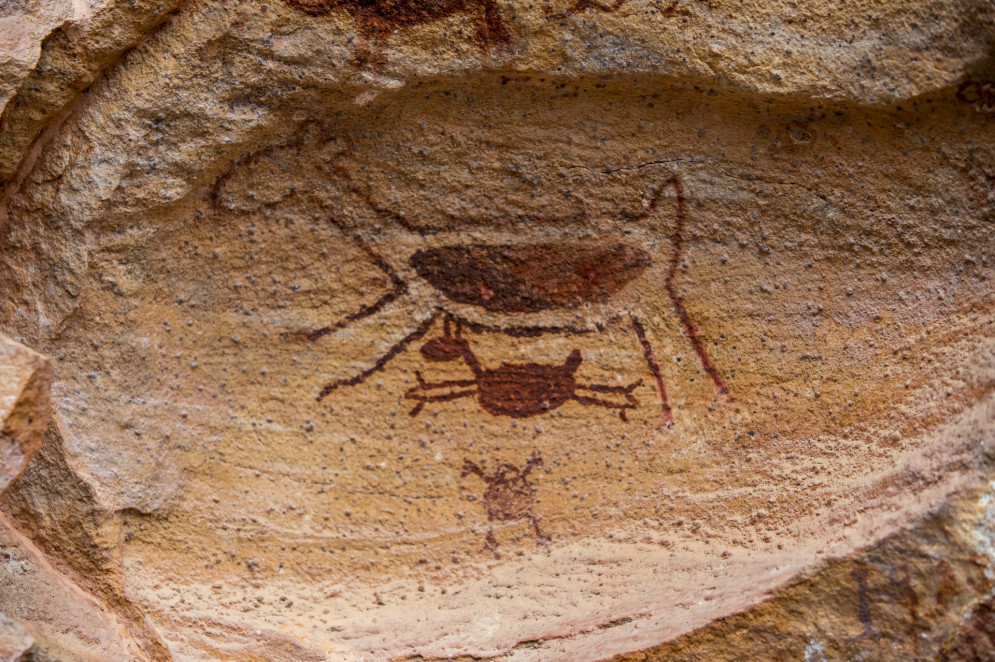 UMA das pinturas rupestres mais conhecidas da Serra da Capivara