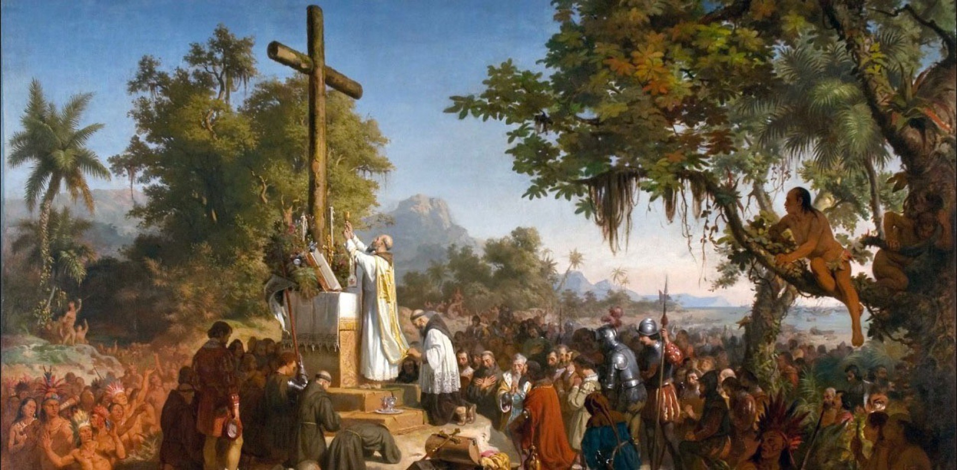 Quadro A Primeira Missa no Brasil, óleo de 1861,, autoria de Victor Meirelles. (Foto: Reprodução)