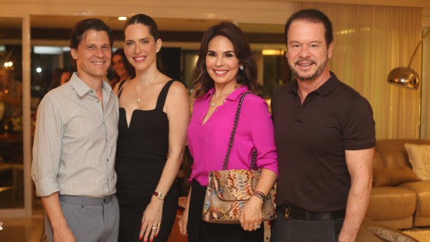 Eugênio Porto Filho e Marcela, Eveline e Lisandro Fujita(Foto: JOÃO FILHO TAVARES)