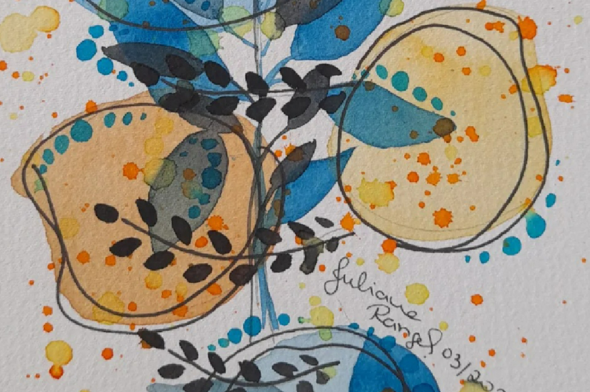 Trecho de aquarela de Juliana Rangel (Foto: Acervo do Autor )
