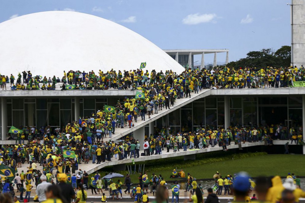 Manifestantes pró-Bolsonaro invadiram o Congresso, o STF e Palácio do Planalto em 8 de janeiro de 2023(Foto: Marcelo Camargo/Agência Brasil)