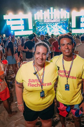 Clara Franck e Ítalo Girão: festival na praia de Flexeiras(Foto: divulgação )