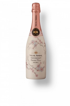 Veuve Ambal Crémant de Bourgogne Rosé Premières Fleurs Brut: 
Blend de Pinot Noir, Chardonnay e Gamay, este Crémant de Bourgogne Rosé estagiou de 12 a 15 meses em contato com as leveduras. Destaque para notas de frutas vermelhas frescas, notas florais, além dos agradáveis toques defumados e tostados