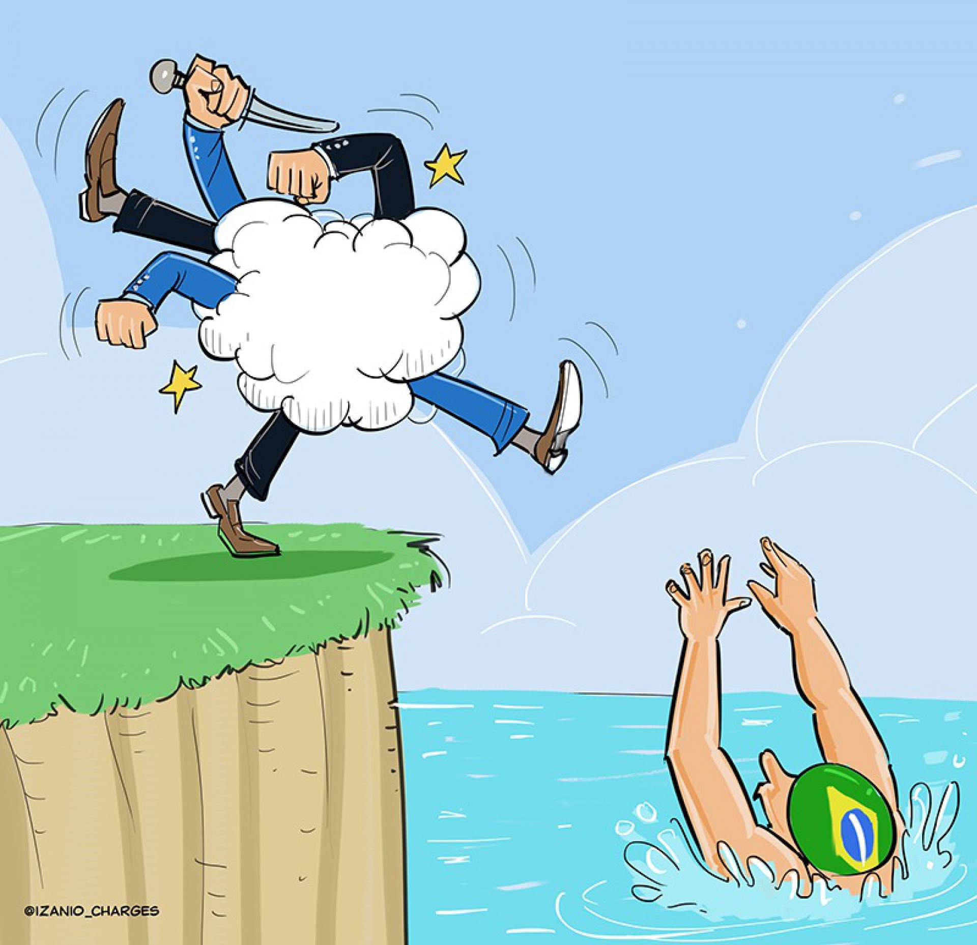 Charge por Izânio Façanha (Foto: Izânio Façanha)