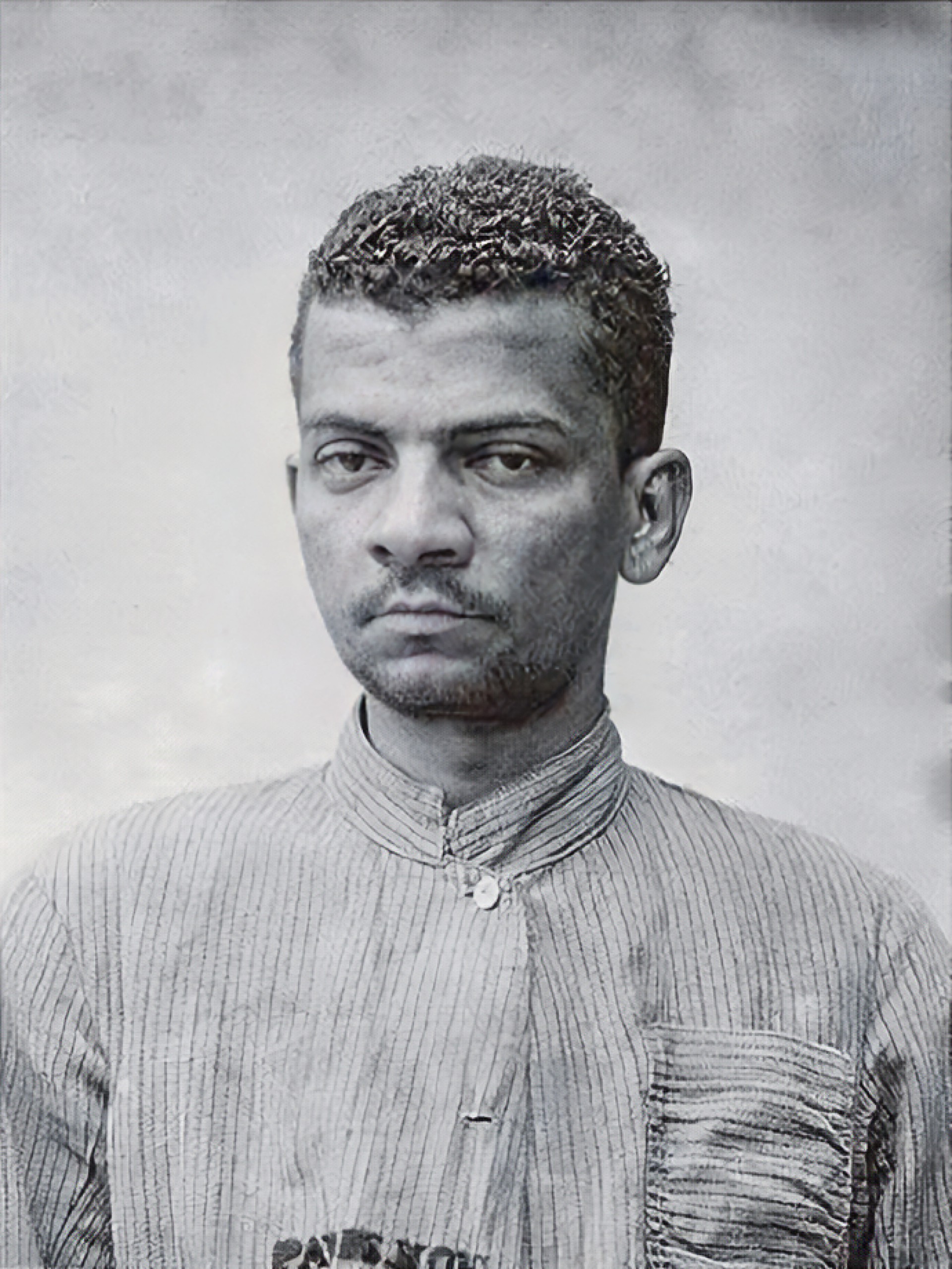 Retrato do escritor Lima Barreto que consta em ficha de internação do carioca no Hospício Nacional de Alienados(Foto: reprodução)