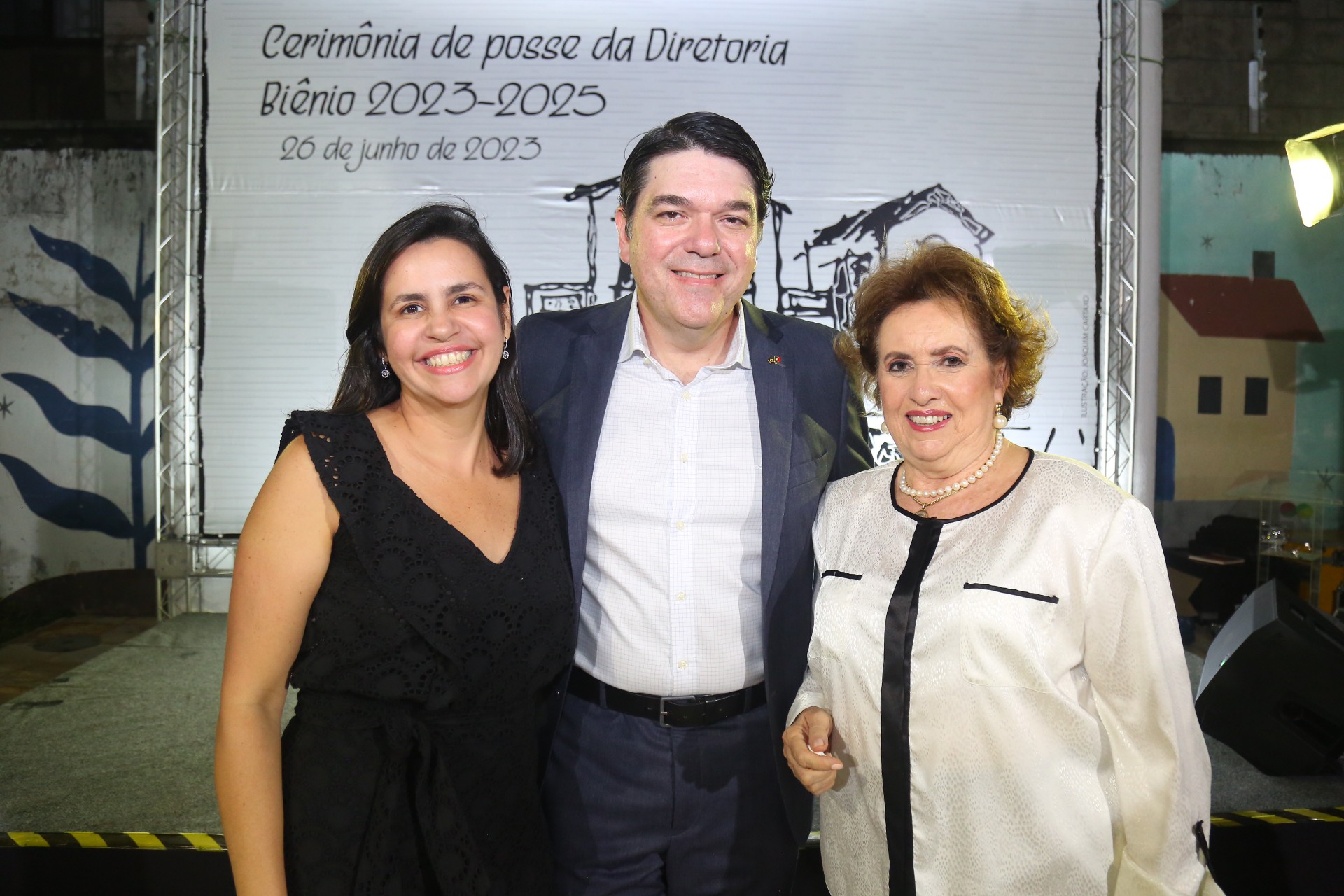 Patrícia e Raul dos Santos e Lêda Maria (Foto: João Filho Tavares)