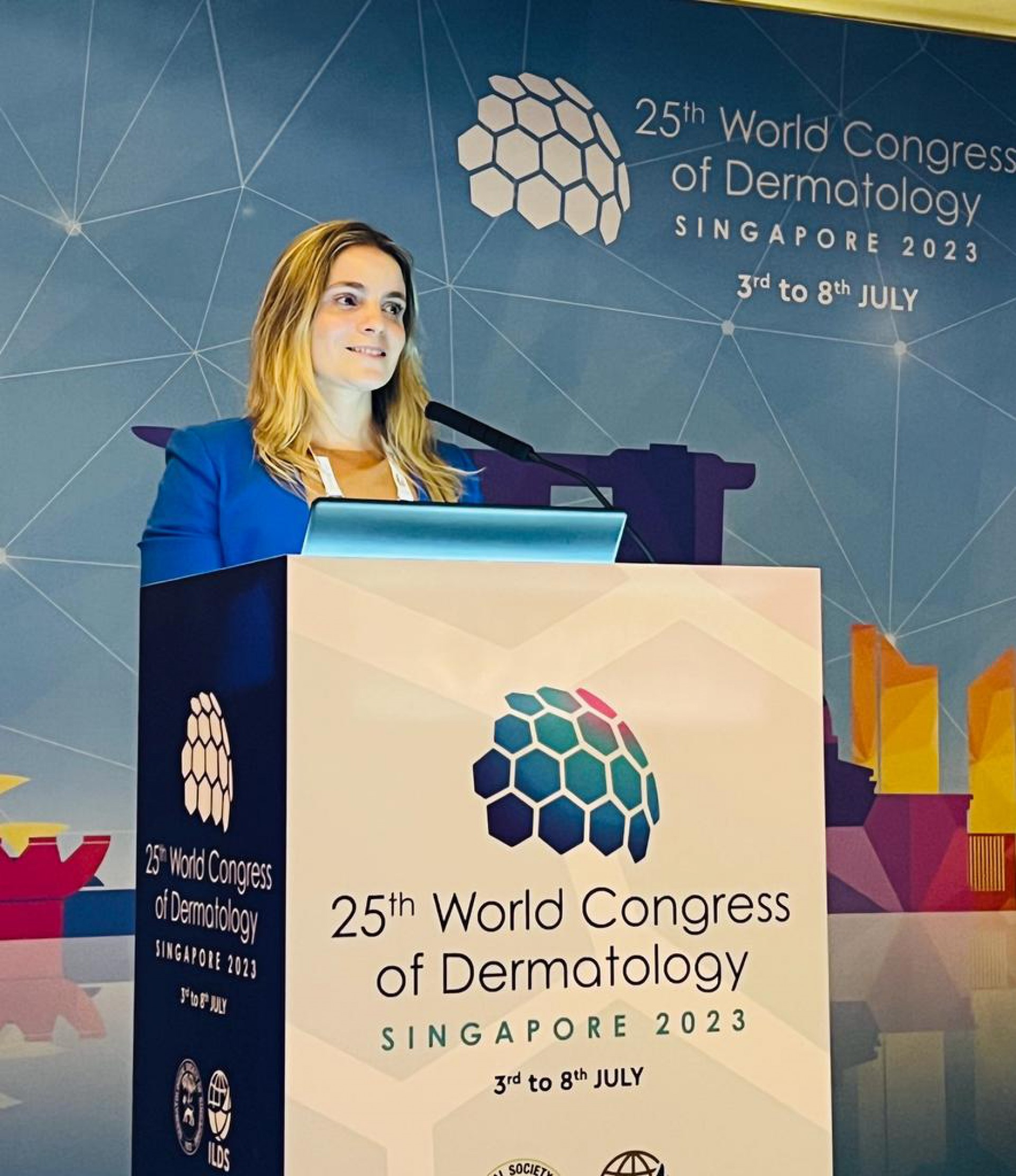Médica cearense Marcelle Nogueira: aula no maior evento mundial de dermatologia  (Foto: arquivo pessoal)
