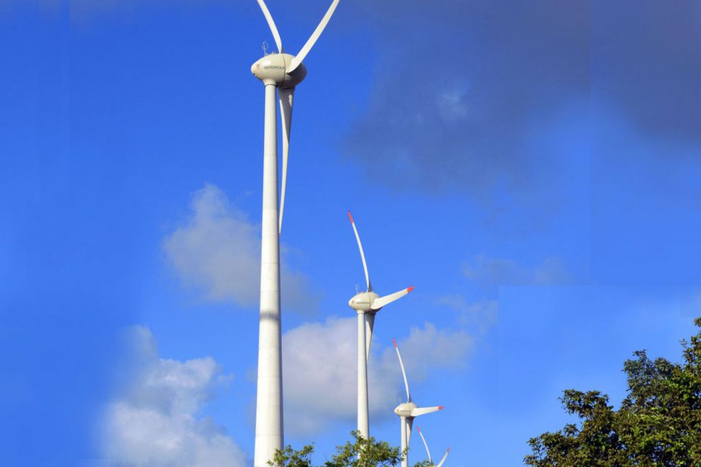Tores de geradores de energia eólica no Rio grande do Norte