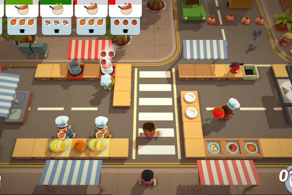 Overcooked! também tem modo individual.