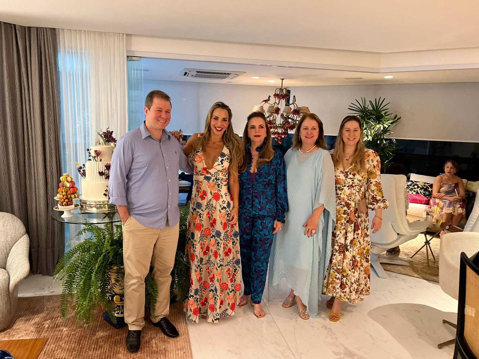 Leonardo Pimentel, Marta e Sandra Lazera, Marize e Nanette Castelo Branco  (Foto: Arquivo pessoal)