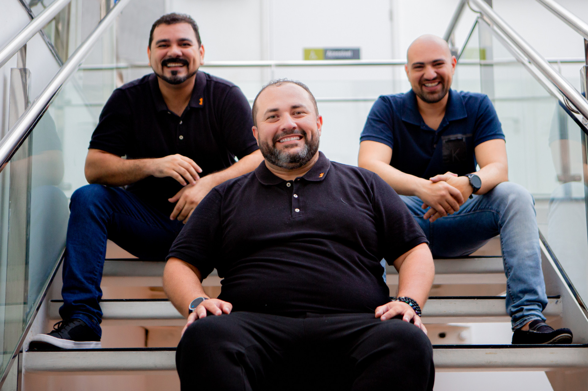 ￼Time Orfeu/FWK com Davi Rodrigues, Eduardo Freire e Matheus Santos (Foto: Larissa Nobre/ Divulgação FWK)