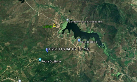 O tremor foi registrado no distrito Manoel Guedes, em Maranguape 