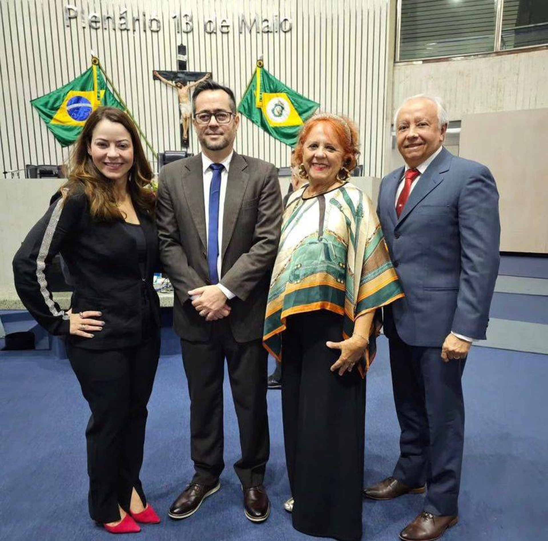 Melissa, Jeff Peixoto, 
Fátima Duarte e Nilo Quesado (Foto: arquivo pessoal)