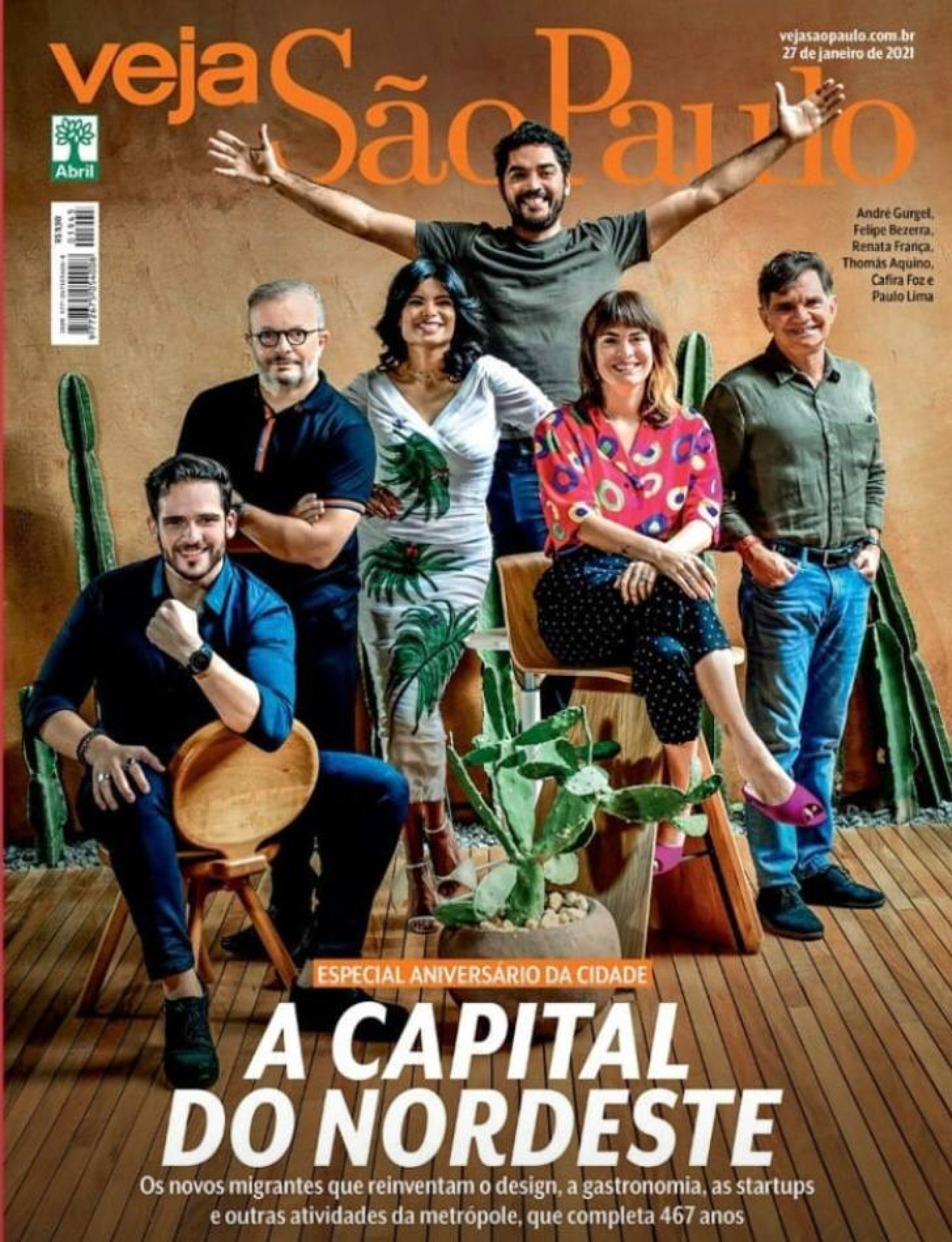 Capa da revista Veja São Paulo de 27 de janeiro de 2021. 