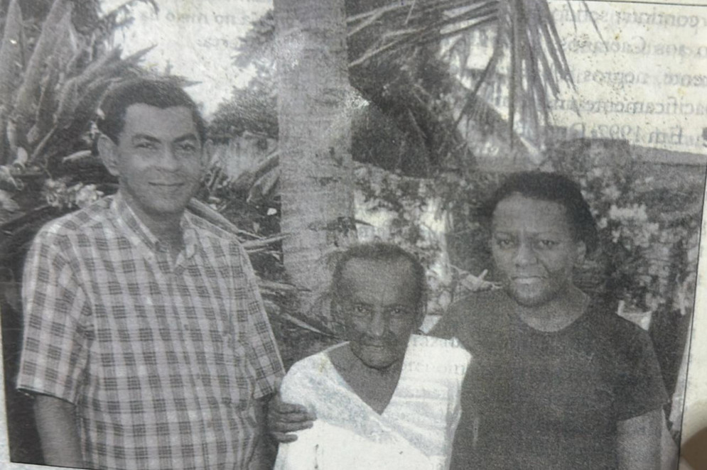 William Augusto, dona Mazé e Lúcia Simão(Foto: Lúcia Simão/Acervo pessoal)