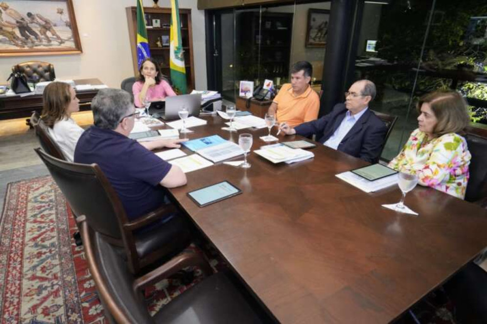 Reunião do Condec em 2022, sob a liderança da ex-governadora Izolda Cela.                               (Foto: Carlos Gibaja/Governo do Ceará)