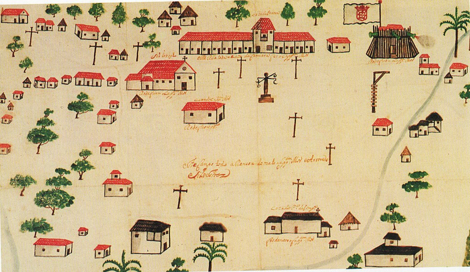 Mapa da Vila de Fortaleza em 1726(Foto: Wikipedia)