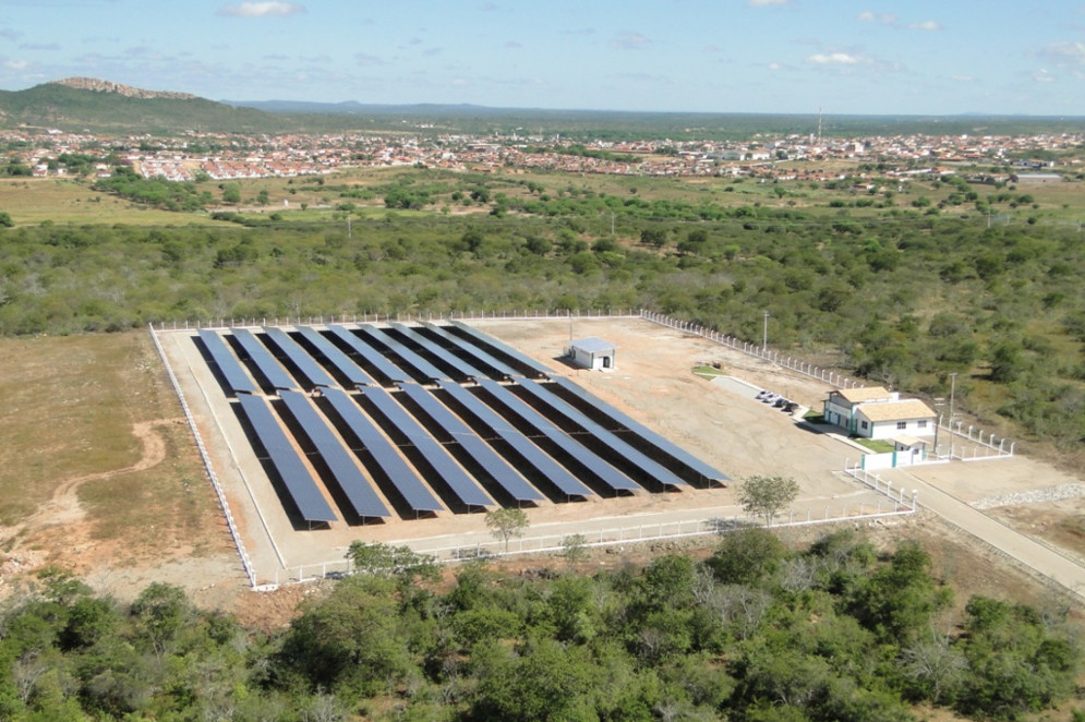 Primeiro usina solar da América Latina, localizada em Tauá (CE)(Foto: Eneva)