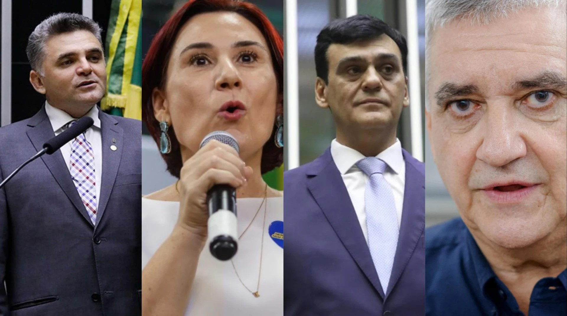 Deuzinho Filho (União), Emília Pessoa (PSDB), Naumi Amorim (PSD) e Zé Gerardo (PDT) (Foto: Agência Câmara/Aurélio Alves (O POVO)/ Mario Agra/Câmara dos Deputados / Aurélio Alves (O POVO))
