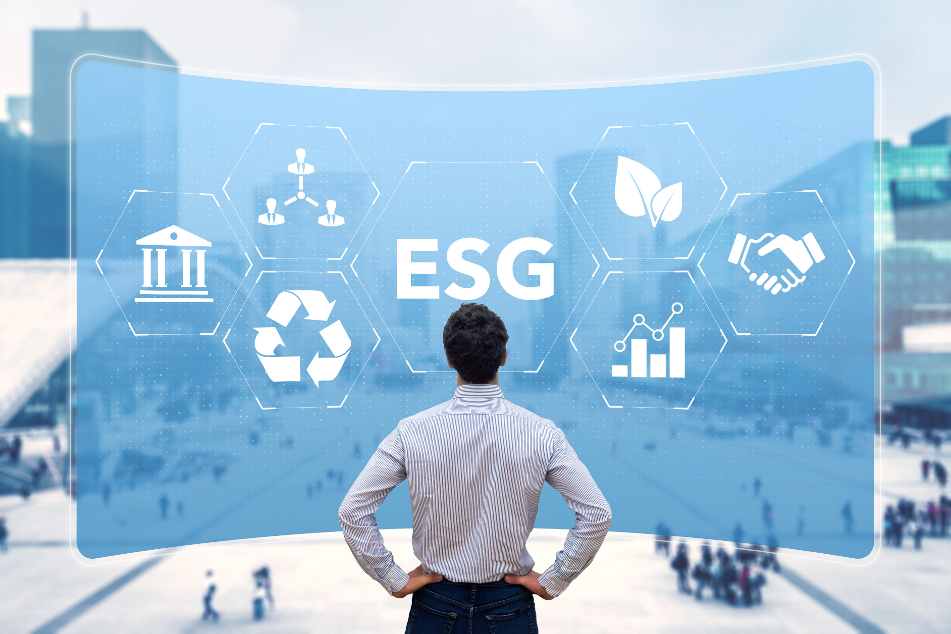 ESG Ambiental Social Governança, desenvolvimento sustentável e avaliação de investimentos. Negócios éticos e verdes, preservando recursos, reduzindo CO₂, cuidando dos funcionários. (Foto: Divulgação/AdobeStock)