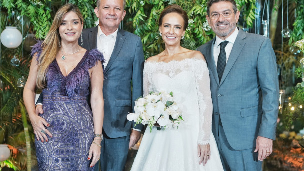 (Foto: Rogério Lima/ arquivo familiar )André Figueiredo e Camila com Alexandre Pereira e Leiliane Vasconcelos 