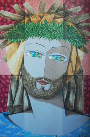 Tela de Edmar Gonçalves presente na exposição 