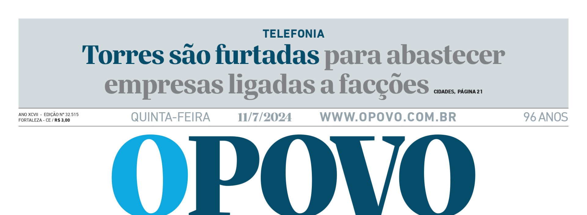Capa (Foto: o povo)