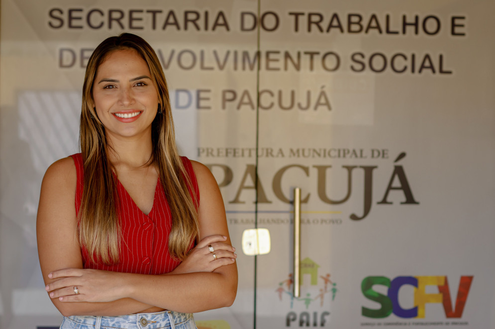 Alana Pinto de Abreu, primeira-dama de Pacuja e secretária de Trabalho e Desenvolvimento Social(Foto: Aurélio Alves)