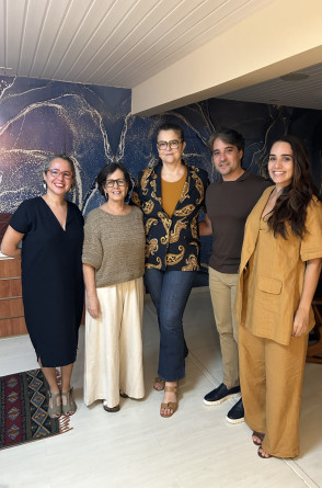 Anna Naddaf, Nyoma Figueredo, Luciana Dumar, Rodrigo Porto e Tisciana Sanford (Foto: Clovis Holland)