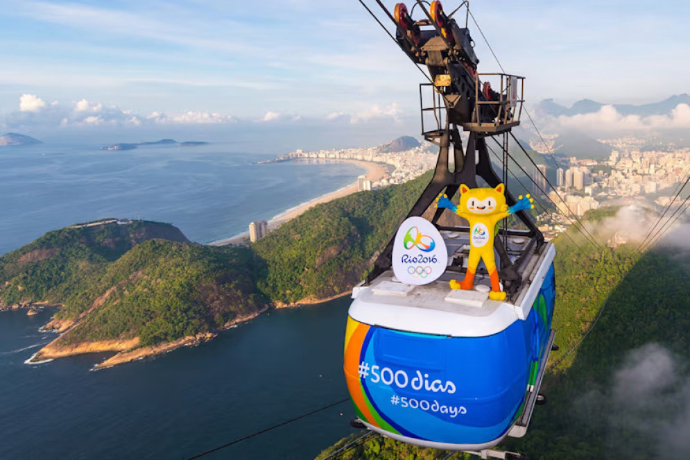 Vinicius, mascote da Rio 2016, durante os Jogos Olímpicos do Rio de Janeiro(Foto: Getty Images)